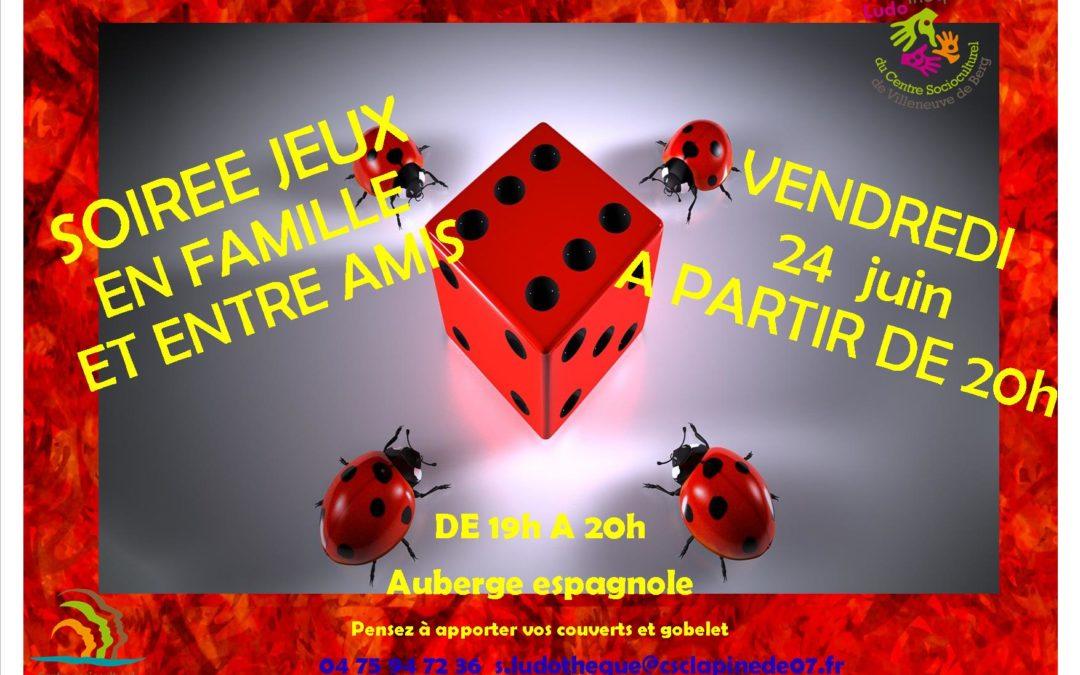 Dernière soirée jeux de la saison!