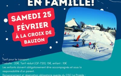 Sortie neige en famille à La Croix de Bauzon