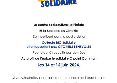 Collecte bio-solidaire