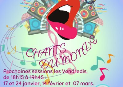 Nouvelles sessions de Chants du monde