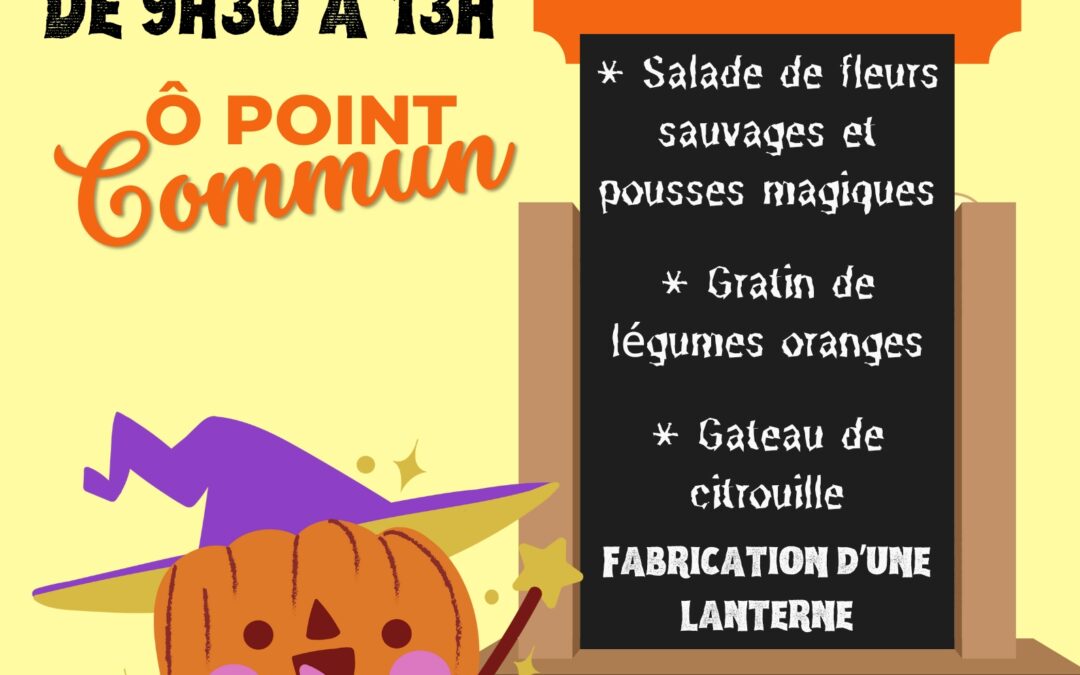 Atelier cuisine d’halloween Ô point commun
