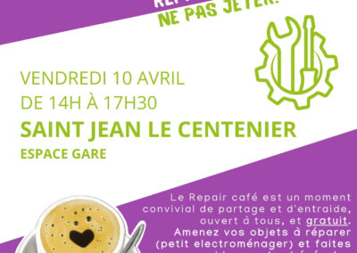 REPAIR CAFE à Saint jean le centenier