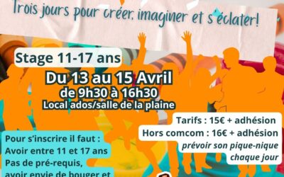 Vacances de printemps, un programme spécial Ados!