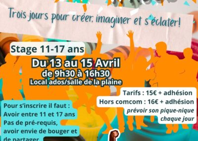 Vacances de printemps, un programme spécial Ados!