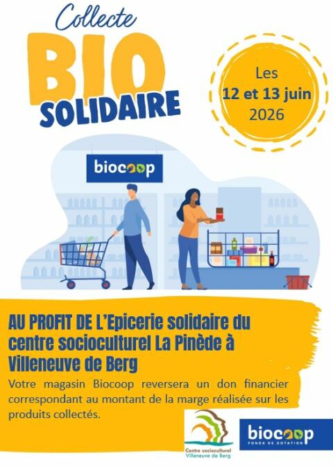La collecte BIO SOLIDAIRE 2026, appel à bénévoles
