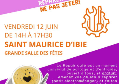 repair café Saint Maurice d’Ibie